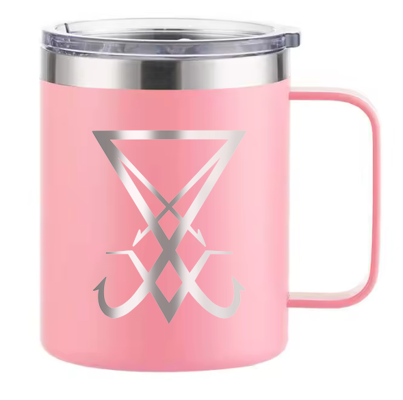 Lucifer Stainless Mug, 12oz Double Wall Vacuum Insulated, Stainless Steel