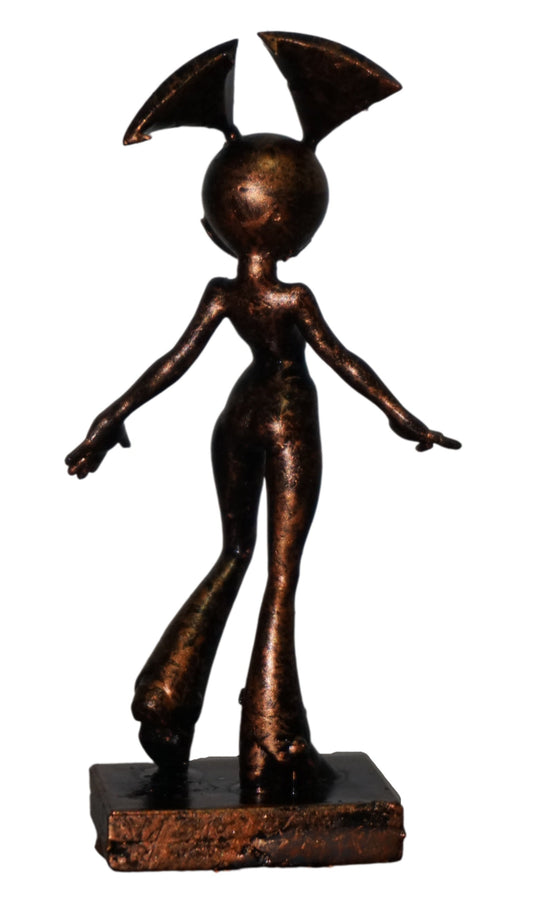 Jenny Wakeman Statue | Female Robot Girl Sculpture | Retro Cartoon Robot Figurine | Android Girl Art | Sci Fi Decor | Multiple Colors & Sizes