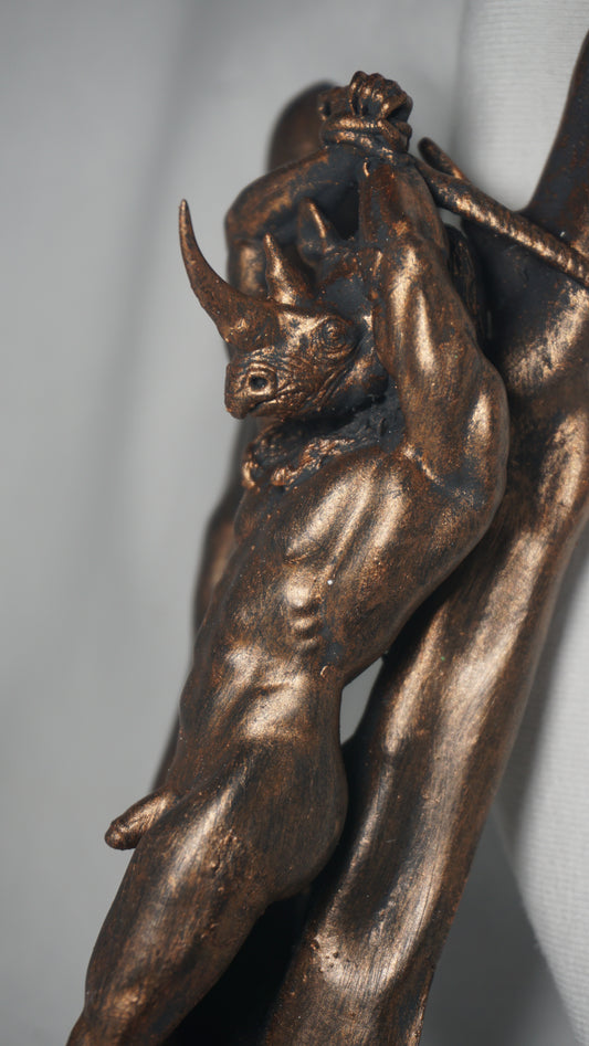 Saint Rhino Adult Mature gay Fine Art Statue