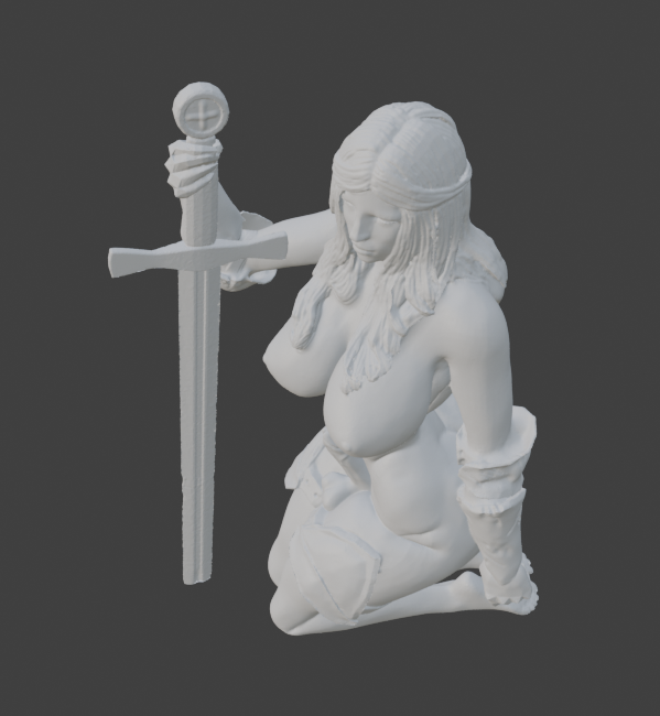 Transgender Knight Sensual Statue
