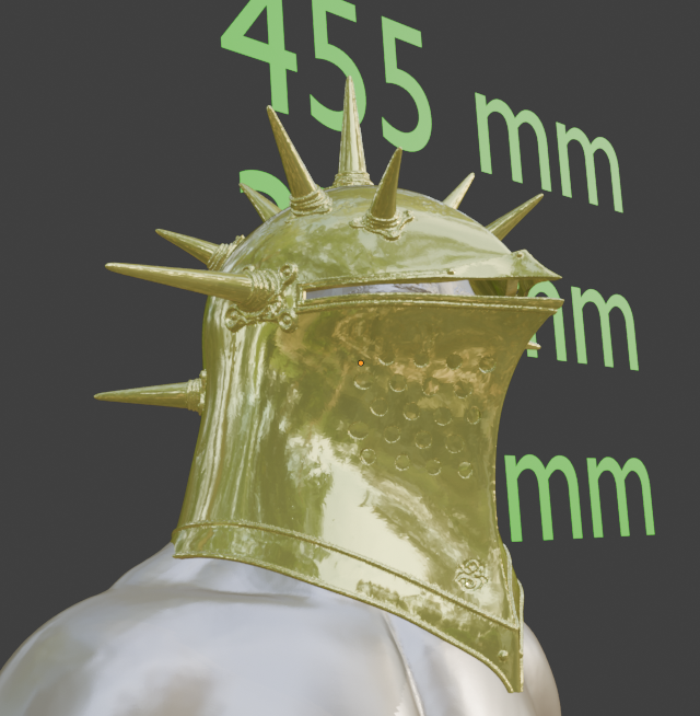 Mini Spiked Elite Knight Helm Replica Miniature Format