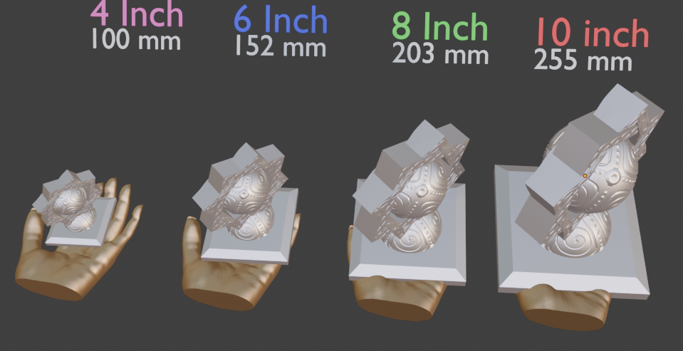 Purple & Bronze Divine Shrine Statue | Fantasy Altar Sculpture | Mystical Orb Shrine | Arcane Temple Decor | 4–40 Inches