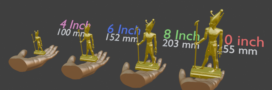 Atum Statue | Gold Egyptian Creator God Sculpture | Ancient Egypt Primordial Deity Figurine | Golden Egyptian Mythology Decor