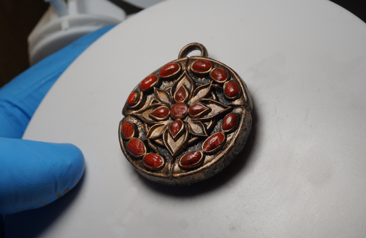Crimson amber Talisman 3 Jewelry piece