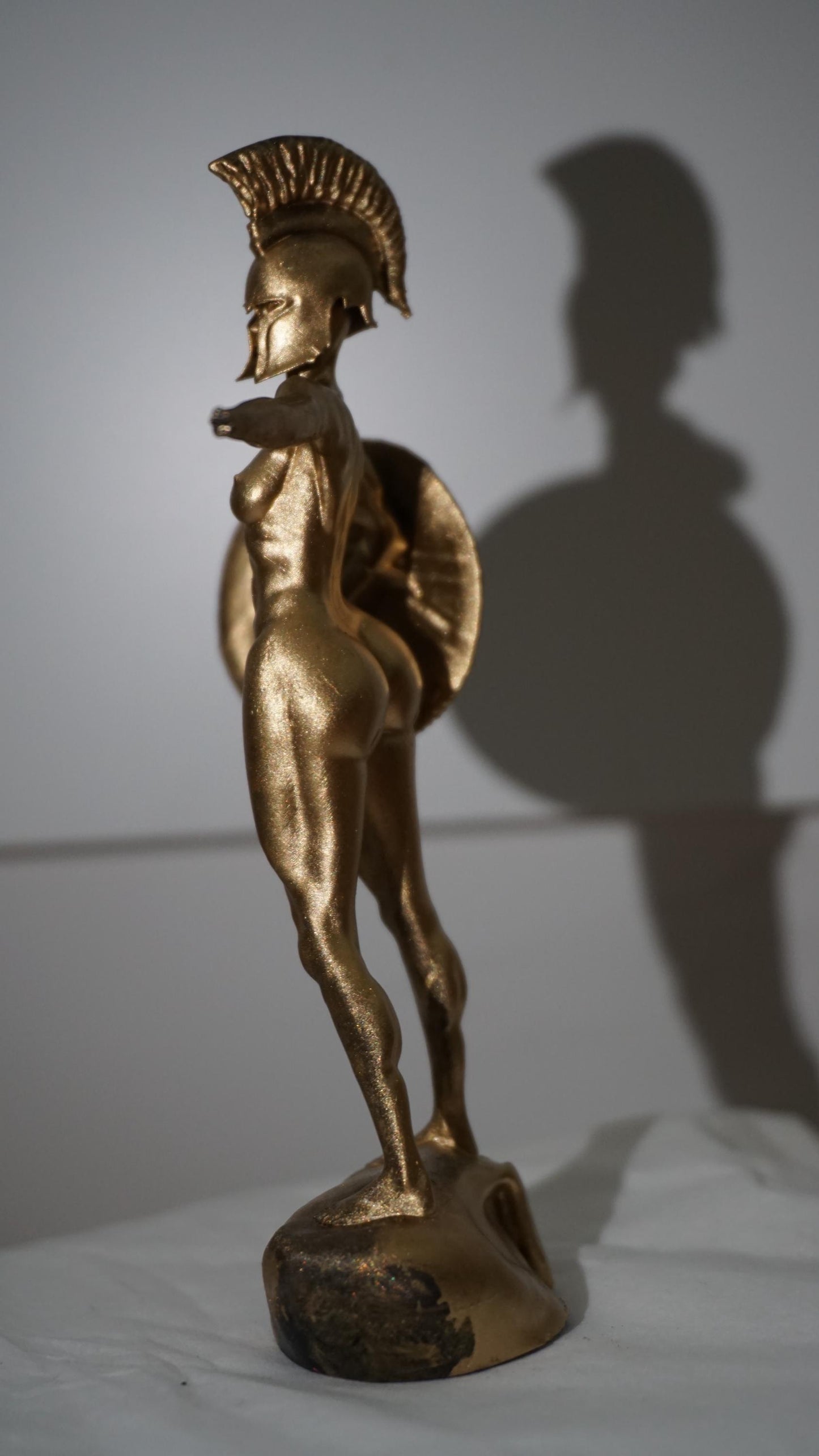 Greek Spartan Warrior Woman Figurine