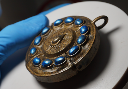 Cerulean amber Talisman 2 Jewelry piece