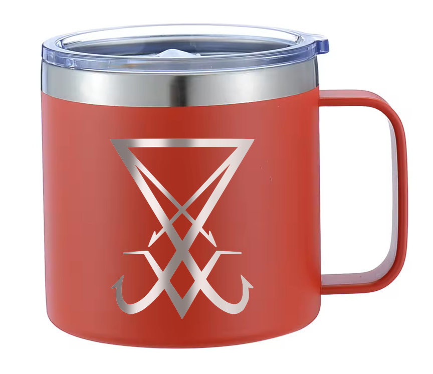 Lucifer Stainless Mug, 12oz Double Wall Vacuum Insulated, Stainless Steel