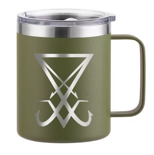 Lucifer Stainless Mug, 12oz Double Wall Vacuum Insulated, Stainless Steel