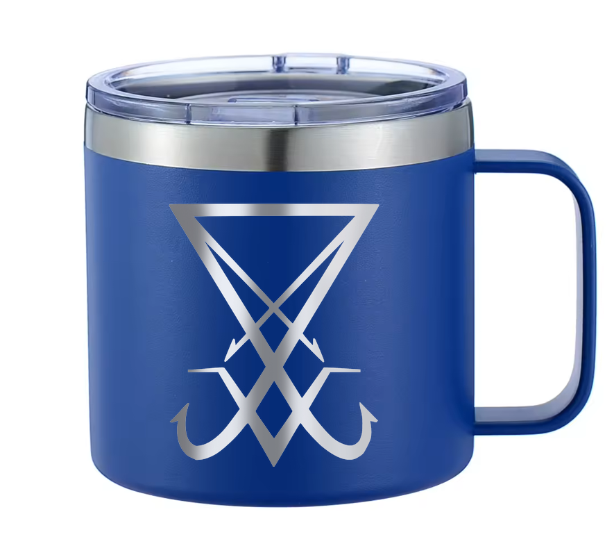 Lucifer Stainless Mug, 12oz Double Wall Vacuum Insulated, Stainless Steel