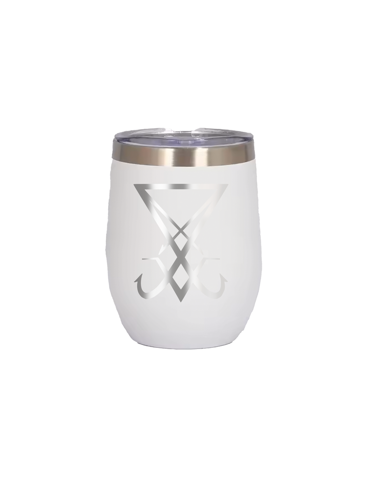 Lucifer Sign Wine Mug, 12oz Insulated Stainless Steel, Spill-Resistant