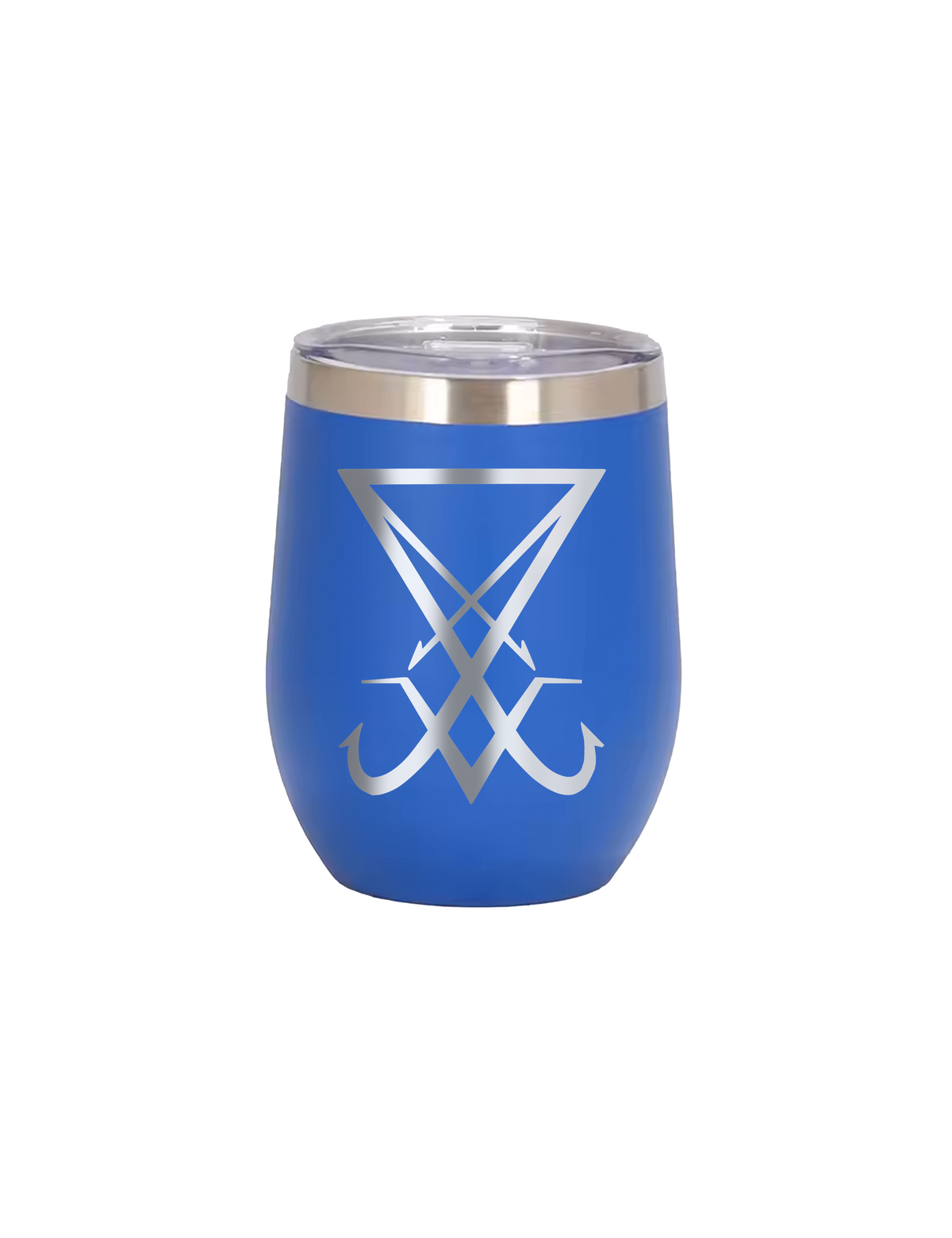 Lucifer Sign Wine Mug, 12oz Insulated Stainless Steel, Spill-Resistant