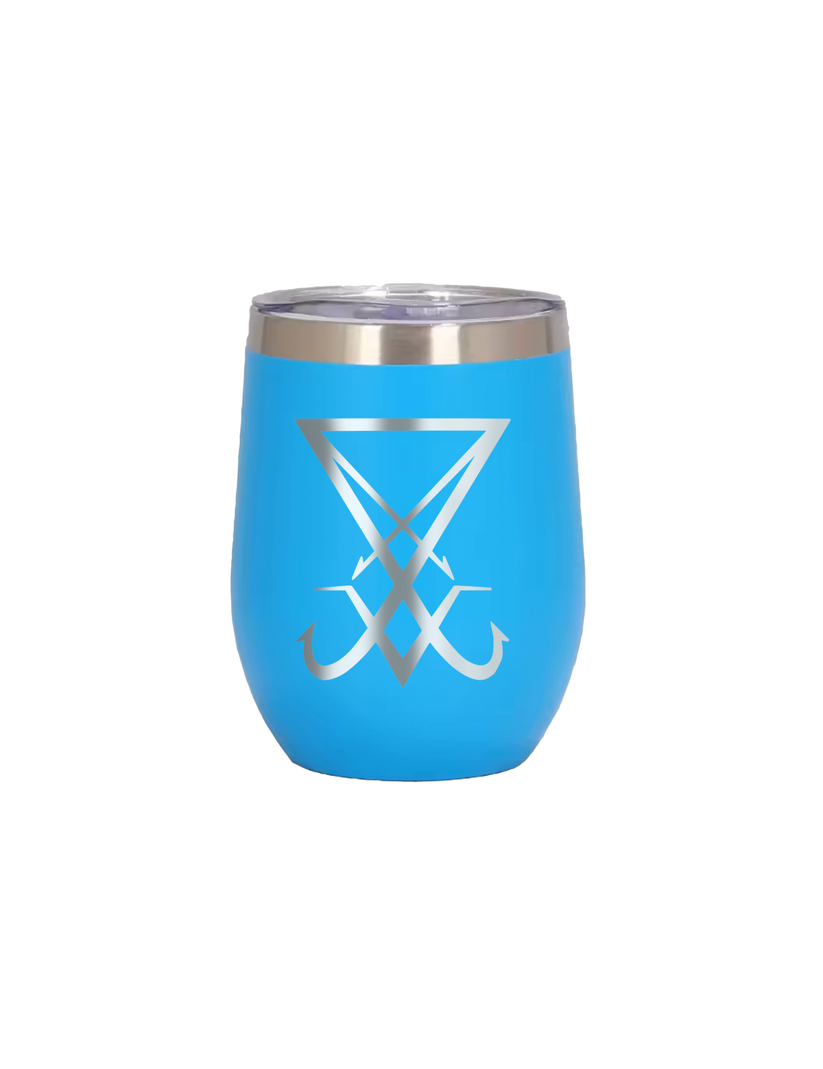 Lucifer Sign Wine Mug, 12oz Insulated Stainless Steel, Spill-Resistant