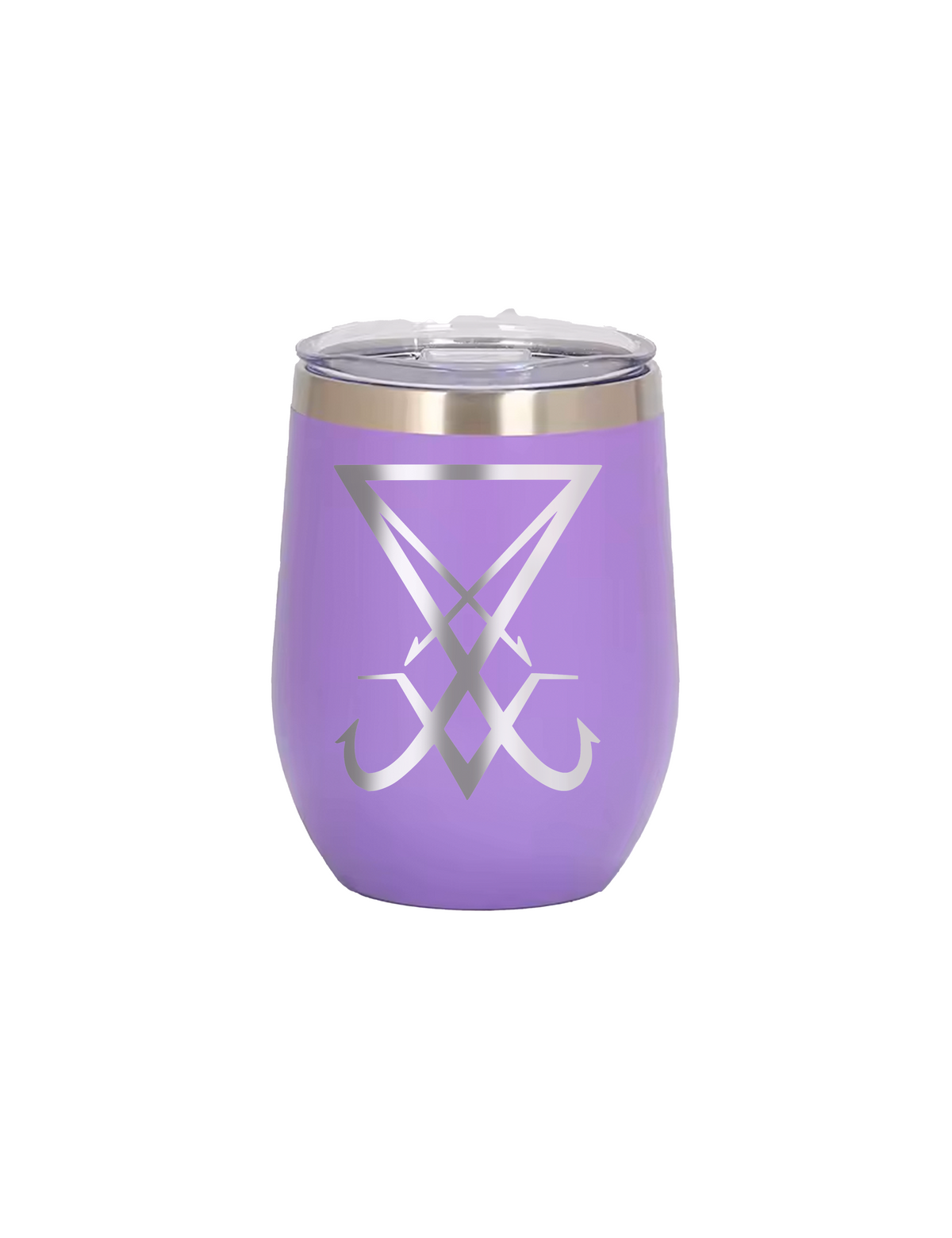 Lucifer Sign Wine Mug, 12oz Insulated Stainless Steel, Spill-Resistant