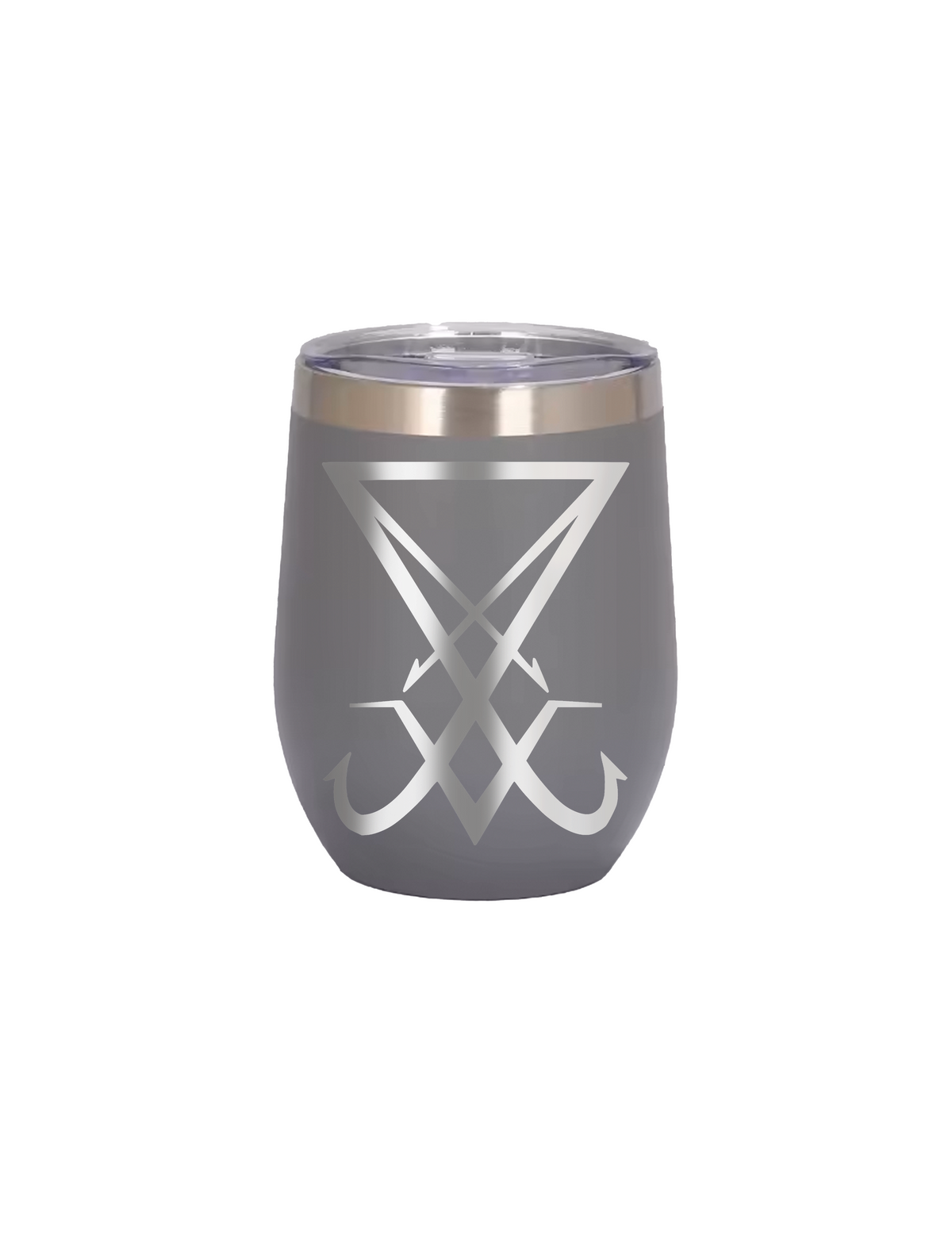 Lucifer Sign Wine Mug, 12oz Insulated Stainless Steel, Spill-Resistant