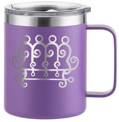 Stainless Steel Mug, Goetia Sigils Design, 12oz Double Wall Vacuum Insulated