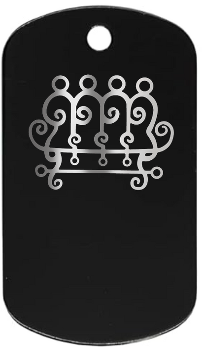Aluminum Dog Tag, Goetia Sigils, 1.96 Inch Polished
