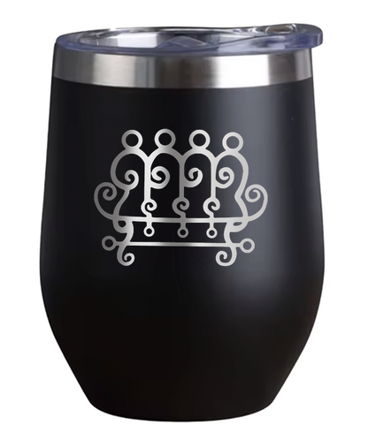 Goetia Sigils Wine Mug, 12oz Insulated Stainless Steel, Spill-Resistant