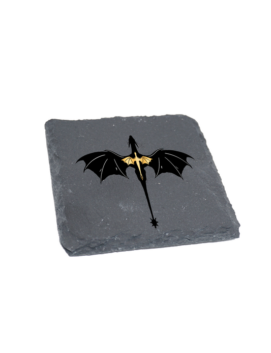 fourthwing Slate Coaster Resin Print Andrana Tairn
