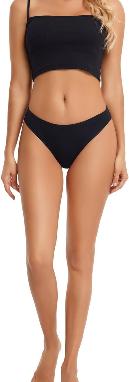 Black Cotton Thong, Goetia Sigils Soft Seamless Design