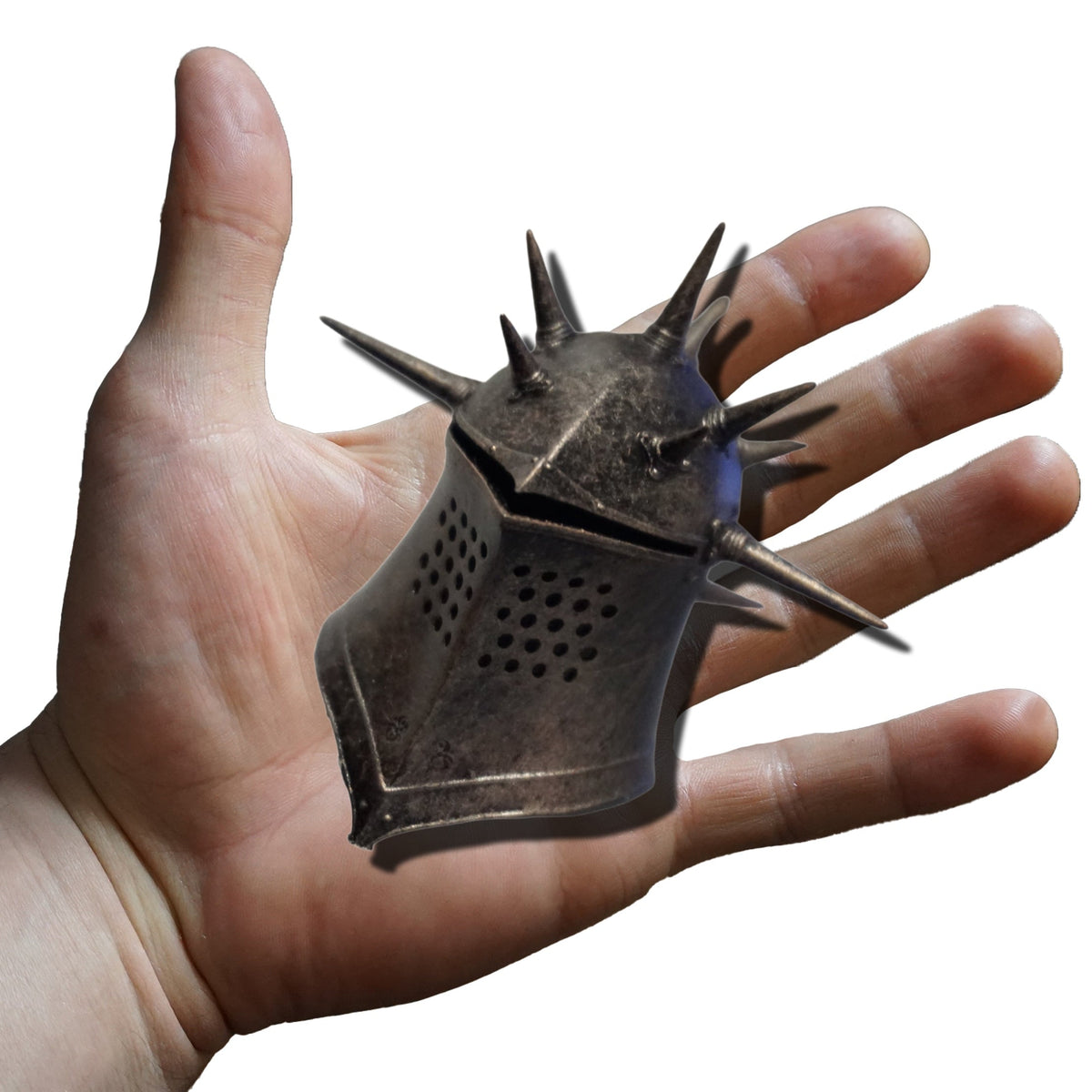 Mini Spiked Elite Knight Helm Replica Miniature Format