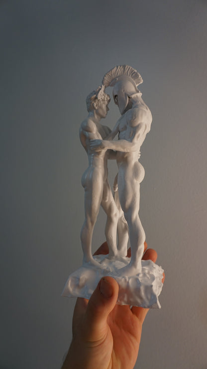 White Achilles and Patroclus Statue Classical Male Sculpture Figurative Art Dramatic Greek Inspired Decor (Copy)