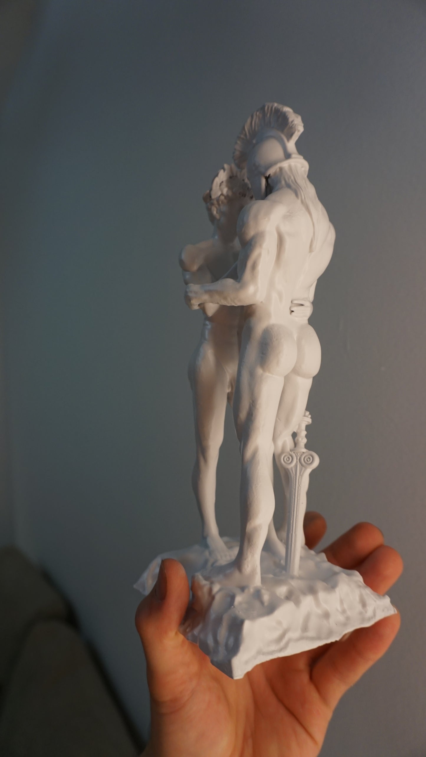 White Achilles and Patroclus Statue Classical Male Sculpture Figurative Art Dramatic Greek Inspired Decor (Copy)