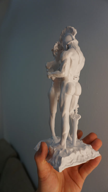 White Achilles and Patroclus Statue Classical Male Sculpture Figurative Art Dramatic Greek Inspired Decor (Copy)