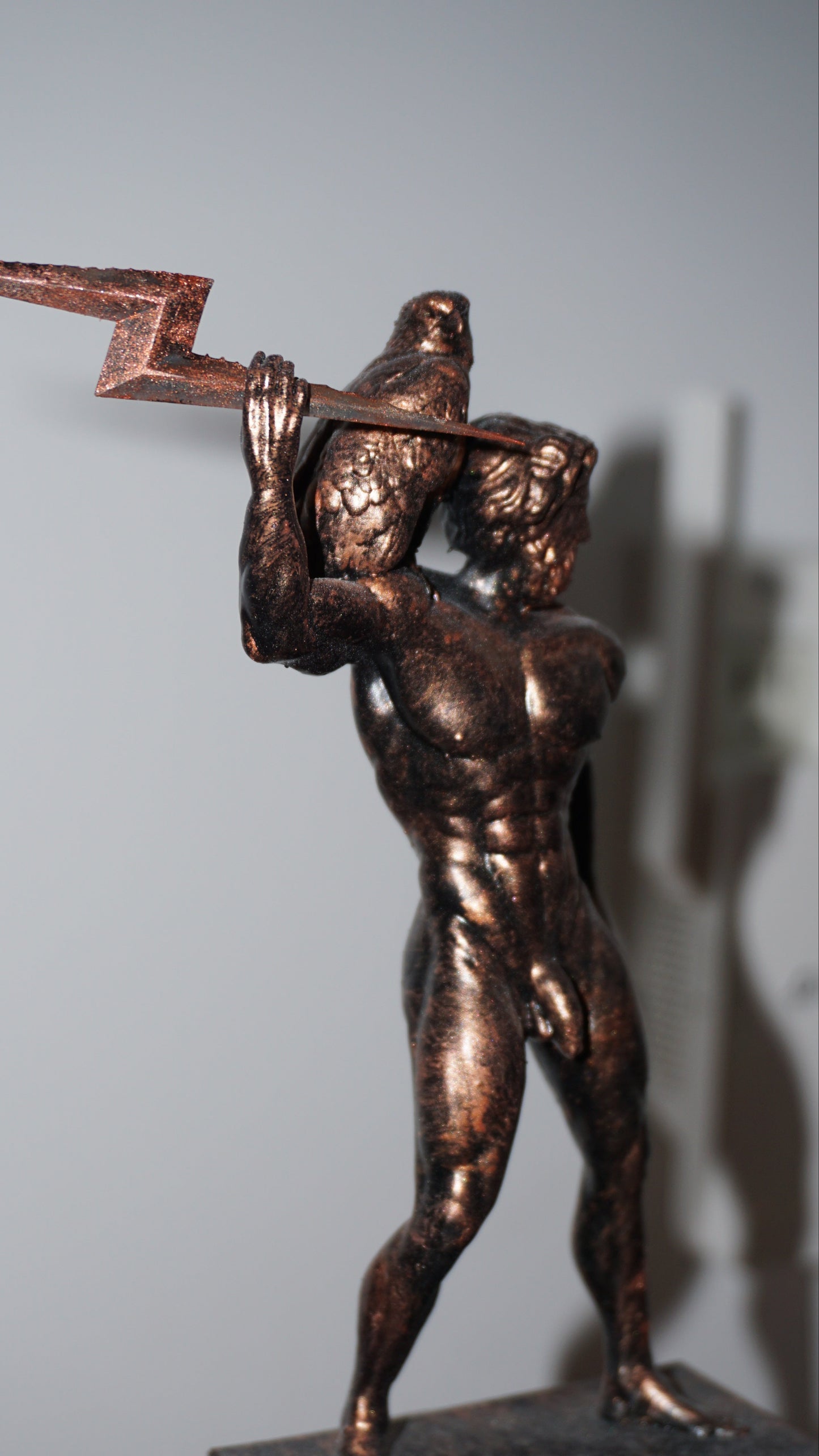 Zeus Statue with Lightning Bolt & Eagle | Greek God Sculpture | King of Olympus Figurine | Greek Mythology Decor | Multiple Sizes & Colors
