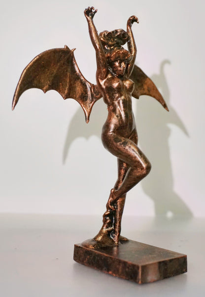 The Vampire Woman Statue | Famous Vampire Painting Sculpture | Winged Female Vampire Figurine | Gothic Art Decor | Dark Fantasy Statue