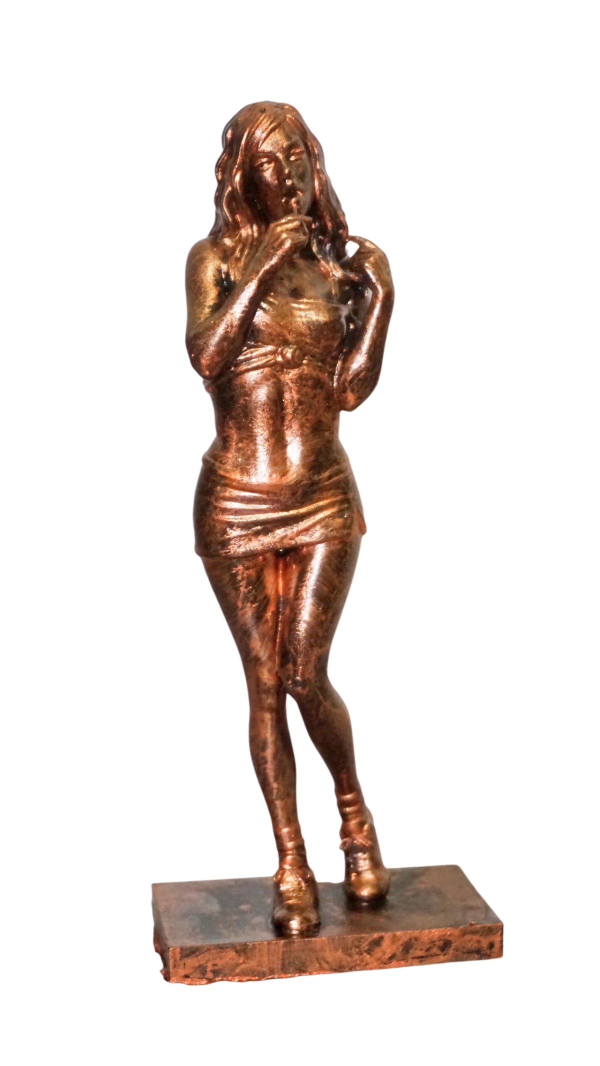 Urban Cover Girl Statue | Female Video Game Inspired Sculpture | Gamer Girl Figurine | Modern Crime Game Decor | Multiple Sizes & Colors