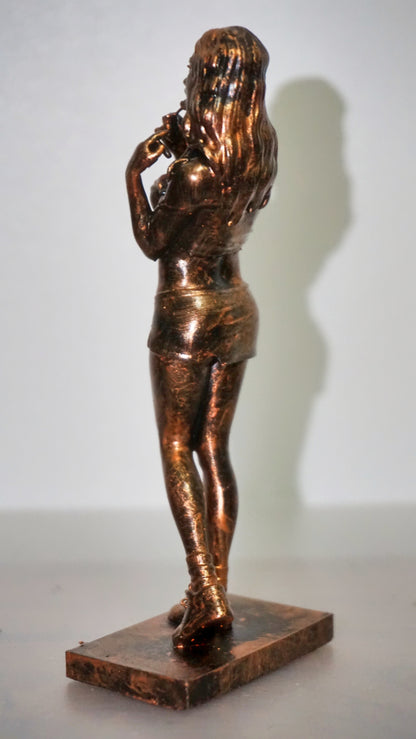 Urban Cover Girl Statue | Female Video Game Inspired Sculpture | Gamer Girl Figurine | Modern Crime Game Decor | Multiple Sizes & Colors