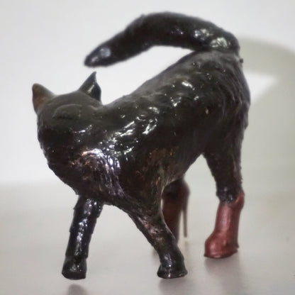 Sassy Black Cat Statue with Red High Heels | Funny Cat Sculpture | Cheeky Cat Butt Figurine | Unique Cat Lover Gift | Quirky Home Decor