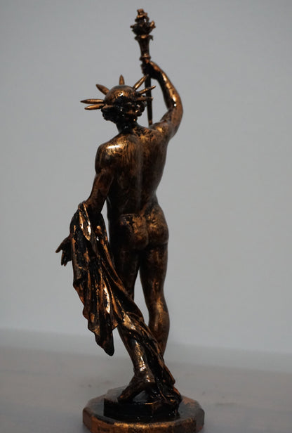 Helios Statue | Greek Sun God Sculpture | Antique Bronze Greek God Figurine | Titan God of the Sun | Ancient Greek Mythology Decor