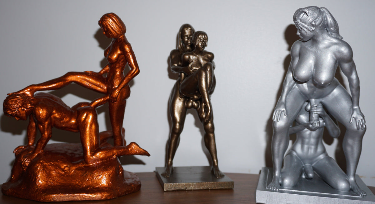 Transgender "Love from behind" Erotic Art Sculpture and figurine