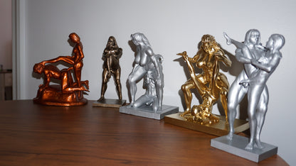 Transgender "Side Love" Erotic Art Sculpture and figurine