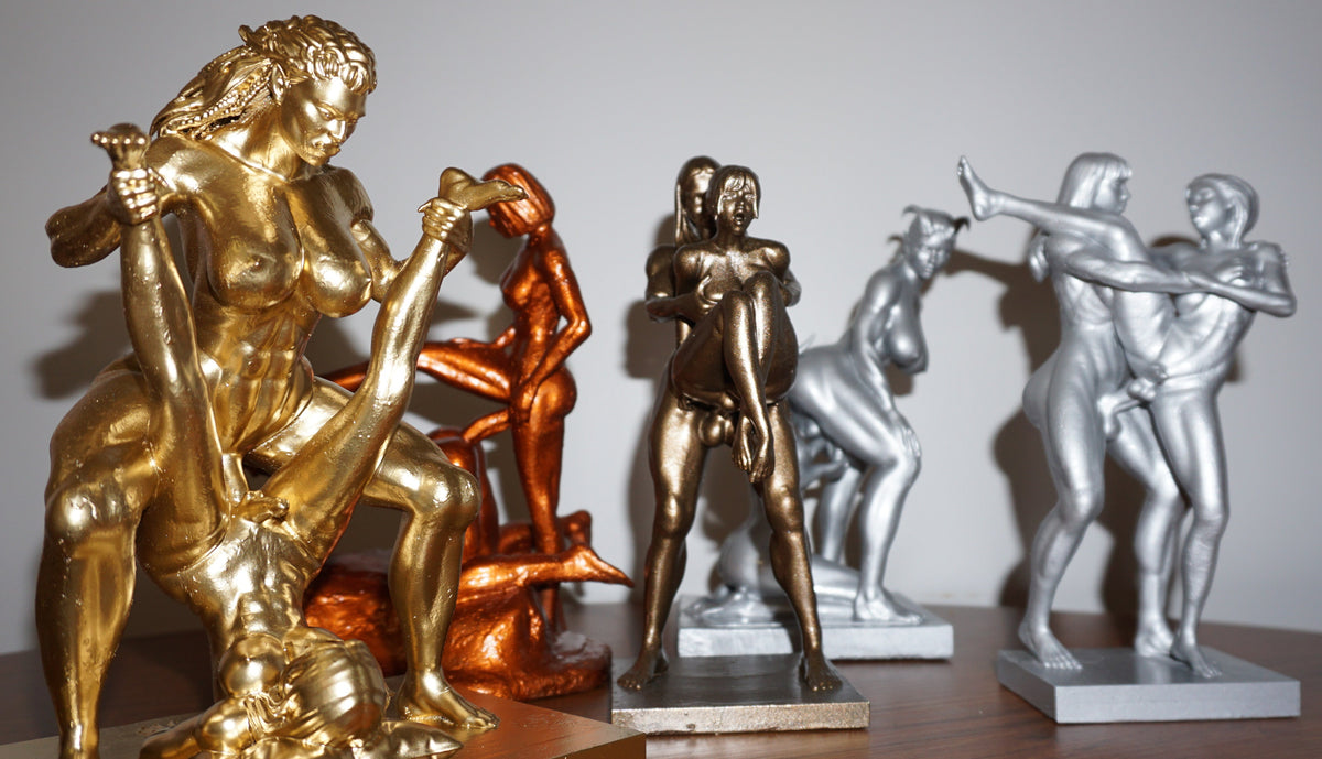 Transgender "Love from behind" Erotic Art Sculpture and figurine