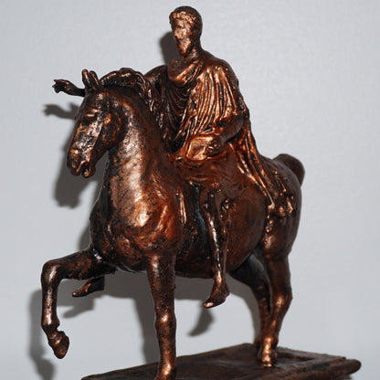 Marcus Aurelius Equestrian Statue | Antique Bronze Roman Emperor Sculpture | Ancient Rome Horseback Figurine | Classical Historical Decor