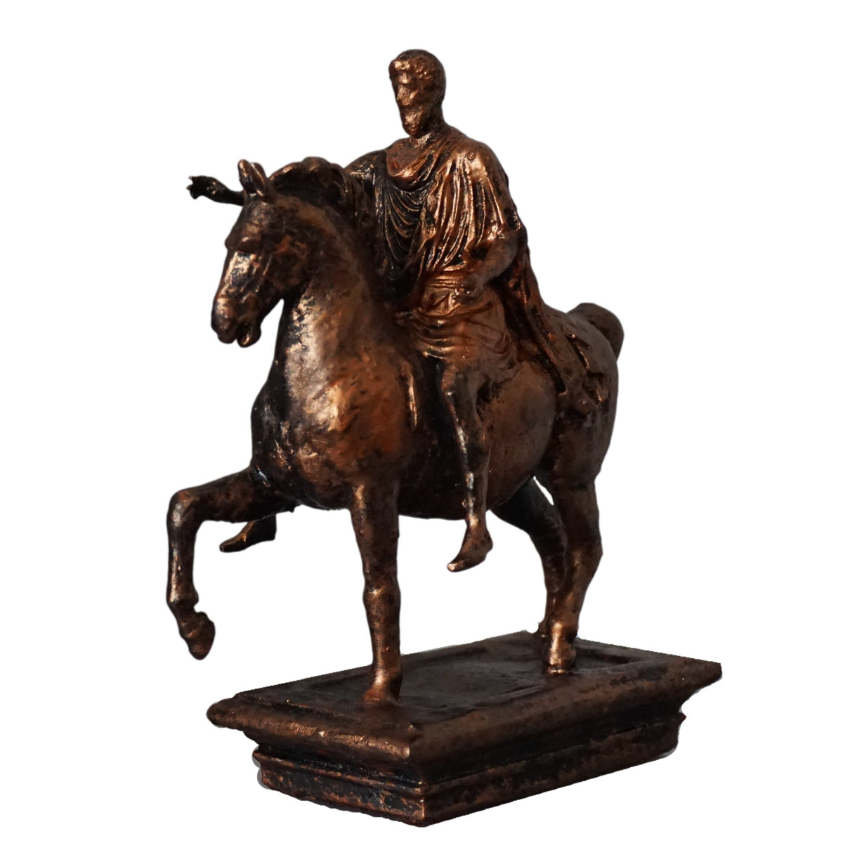 Marcus Aurelius Equestrian Statue | Antique Bronze Roman Emperor Sculpture | Ancient Rome Horseback Figurine | Classical Historical Decor