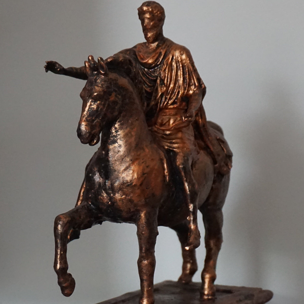 Marcus Aurelius Equestrian Statue | Antique Bronze Roman Emperor Sculpture | Ancient Rome Horseback Figurine | Classical Historical Decor