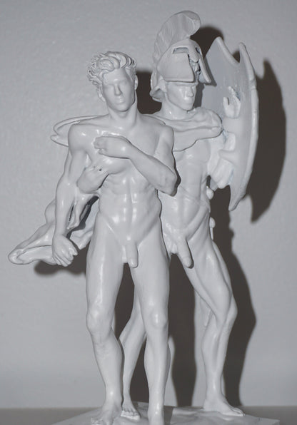 Antique Bronze Achilles and Patroclus Statue Classical Male Sculpture Figurative Art Dramatic Greek Inspired Decor (Copy) (Copy)