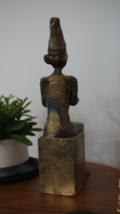 El God Statue Replica | Ancient Canaanite Deity Sculpture | Ugaritic Supreme God Figurine | Antique Bronze Near Eastern Mythology Decor