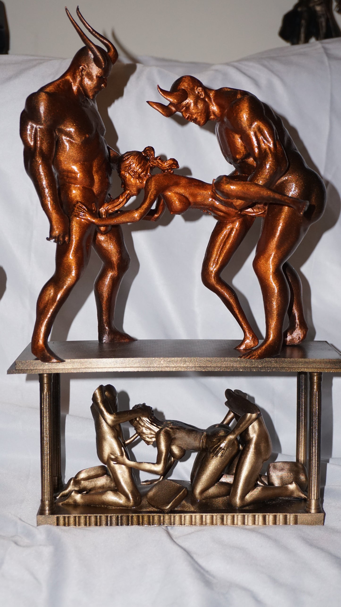 Female, Two Males, Possessed - Sculpture and Tabletop Decoration Statue