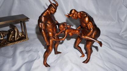 Female, Two Males, Possessed - Sculpture and Tabletop Decoration Statue