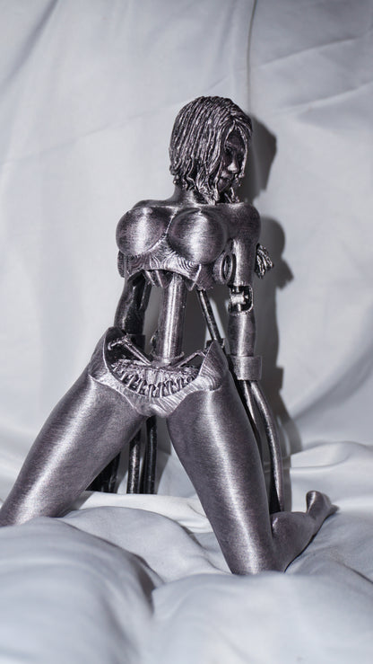 Strapped to metal - Sculpture and Tabletop Decoration Statue | woman Statue