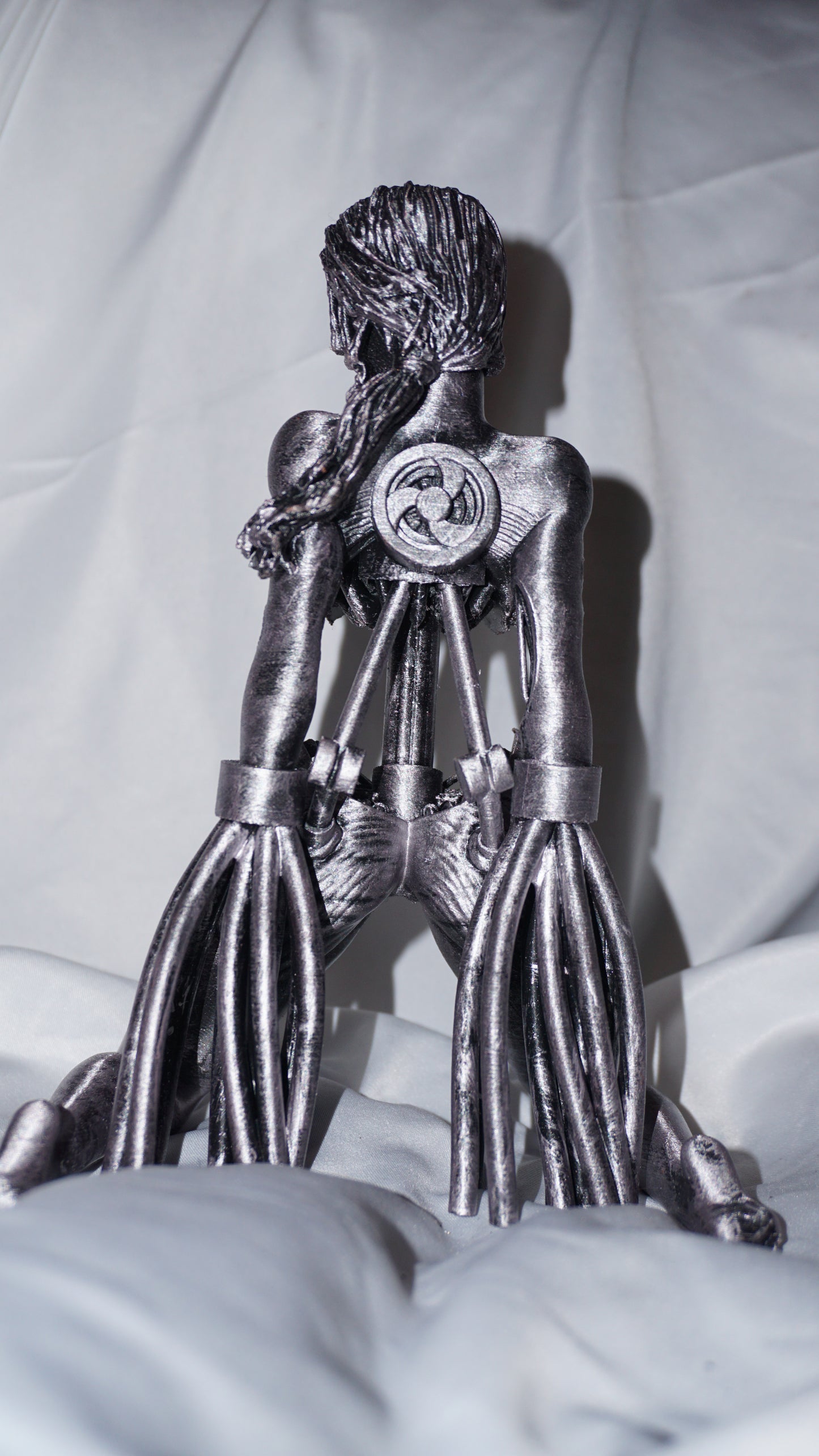 Strapped to metal - Sculpture and Tabletop Decoration Statue | woman Statue