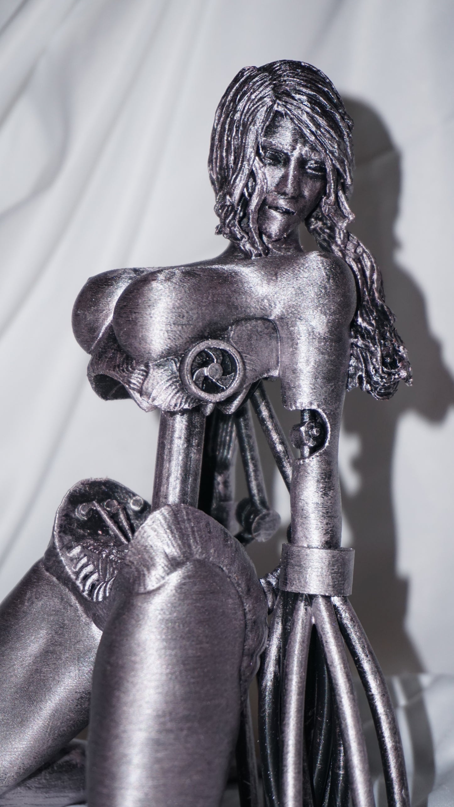 Strapped to metal - Sculpture and Tabletop Decoration Statue | woman Statue