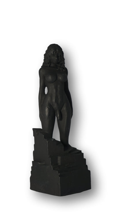 Transgender "Black Matte Goddess" Erotic Art Sculpture and figurine