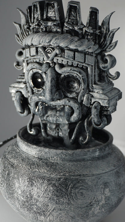 Aztec Tlaloc Rain God tabletop water Fountain