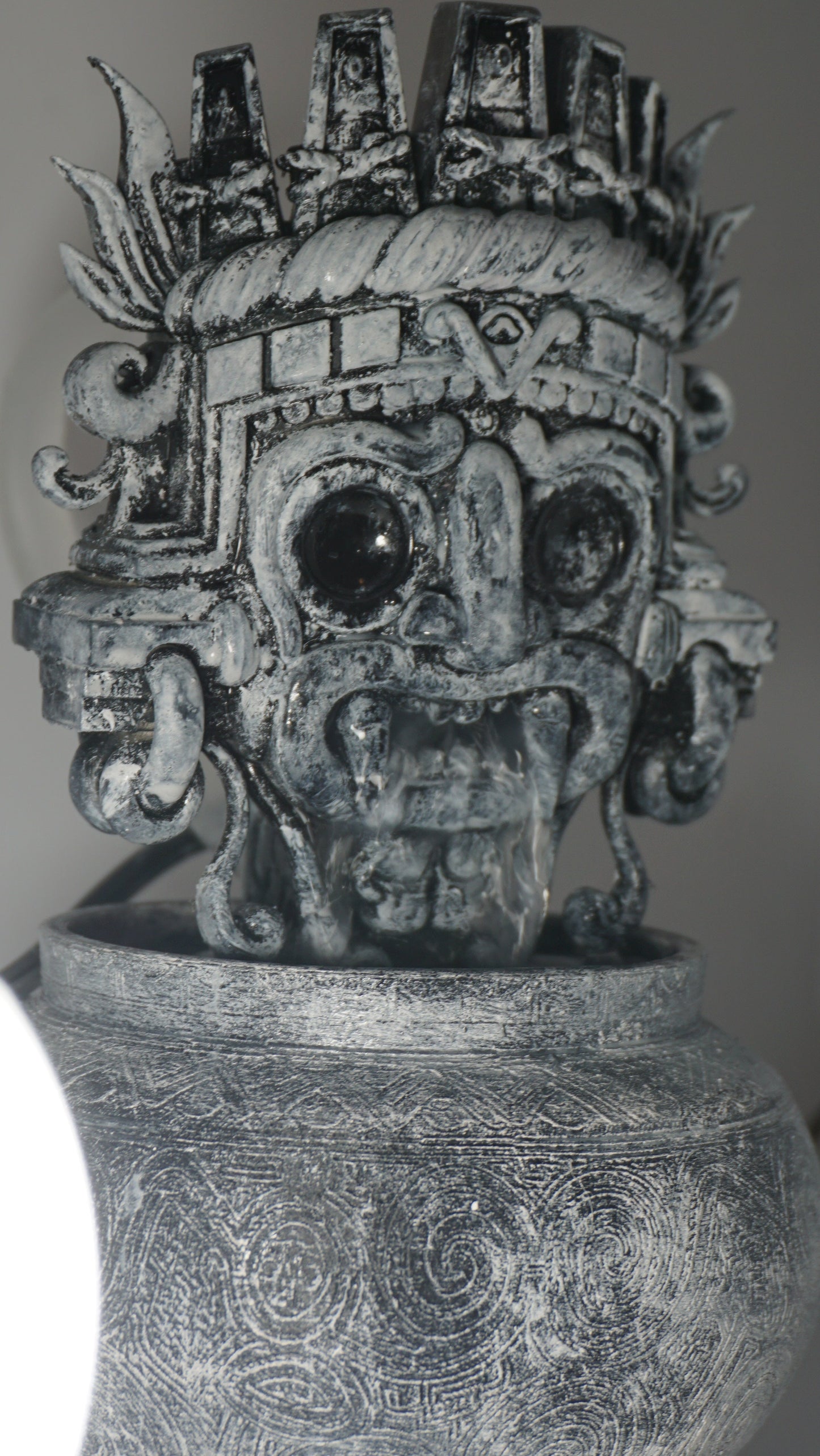 Aztec Tlaloc Rain God tabletop water Fountain