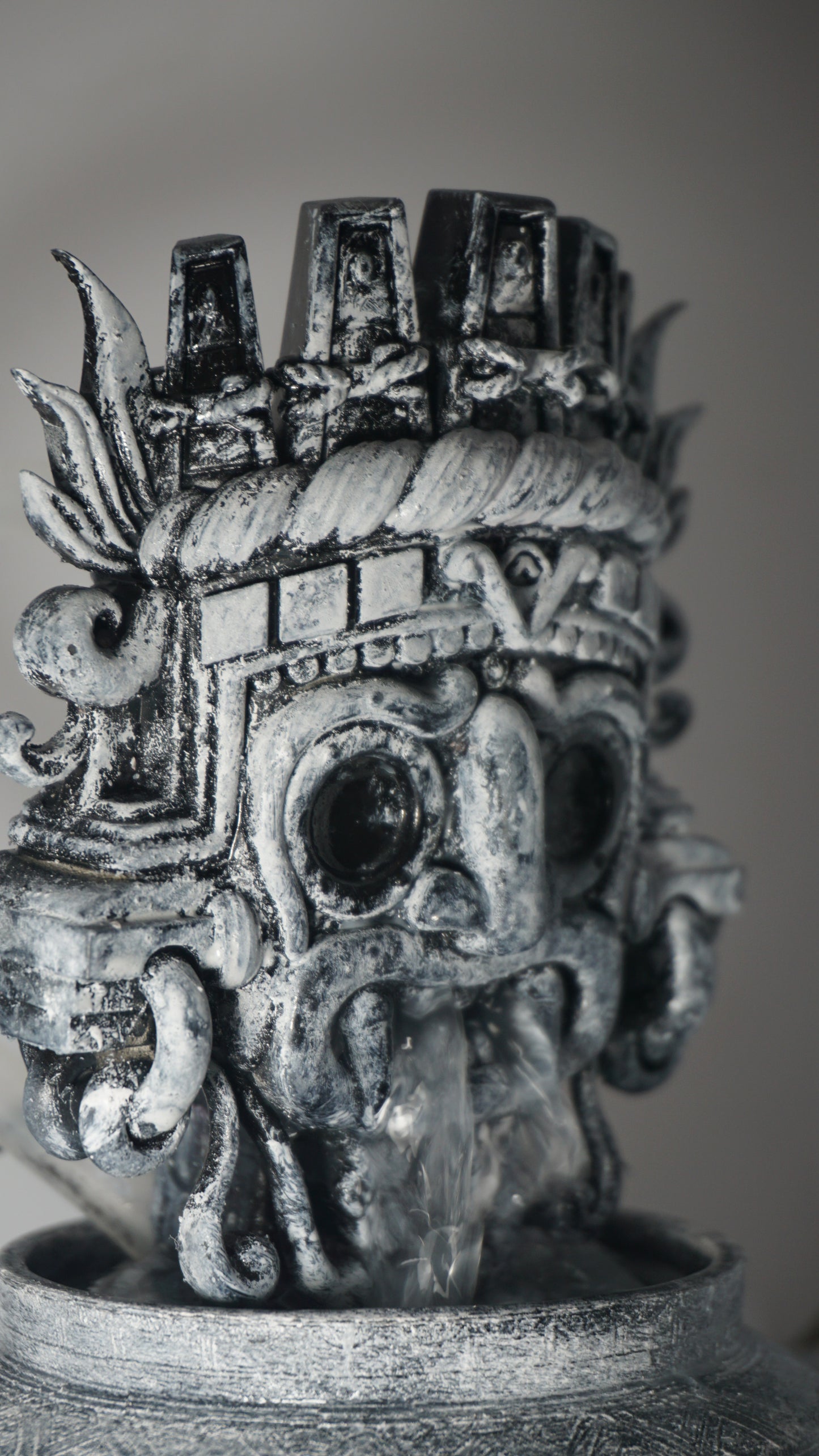 Aztec Tlaloc Rain God tabletop water Fountain